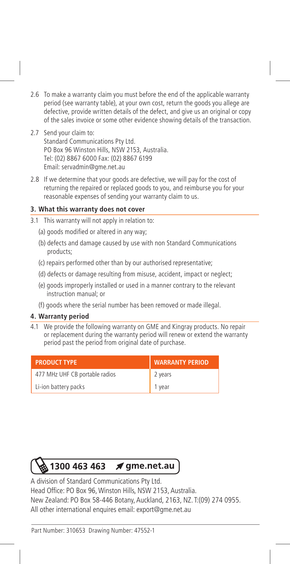 GME TX675TP User Manual | Page 24 / 24