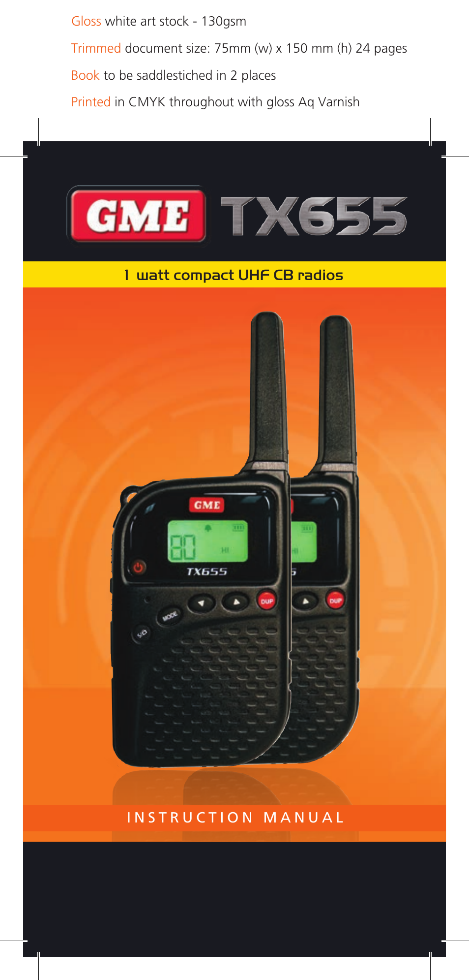 GME TX655 User Manual | 24 pages