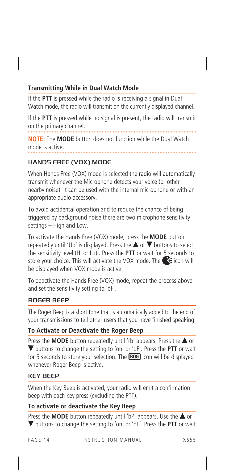 GME TX655 User Manual | Page 14 / 24