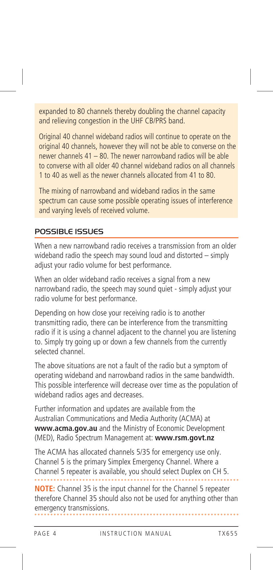 GME TX655 User Manual | Page 4 / 24