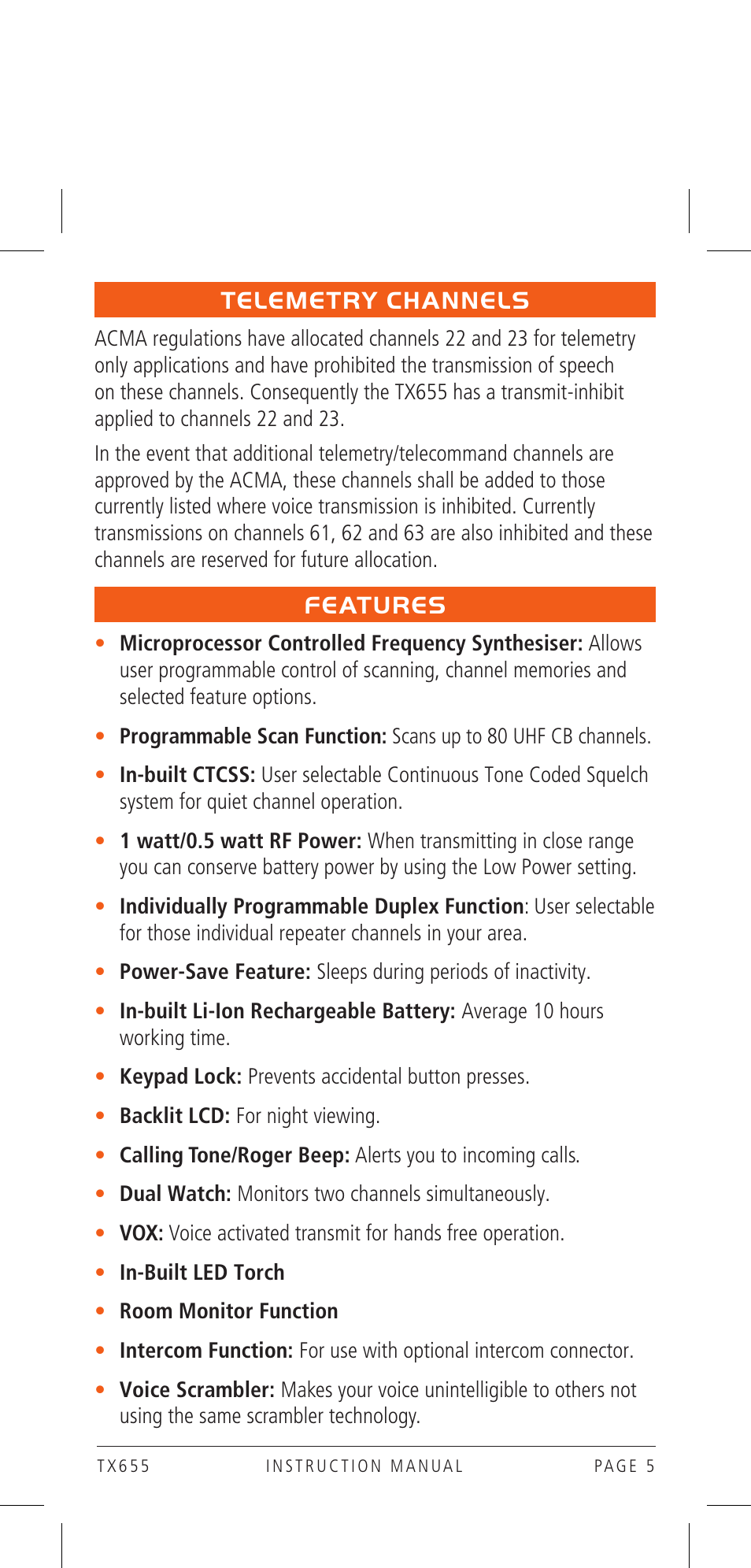 GME TX655 User Manual | Page 5 / 24