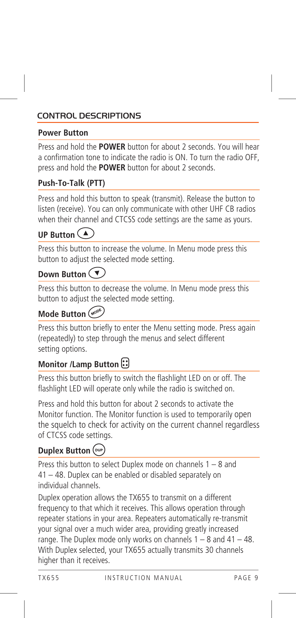 GME TX655 User Manual | Page 9 / 24