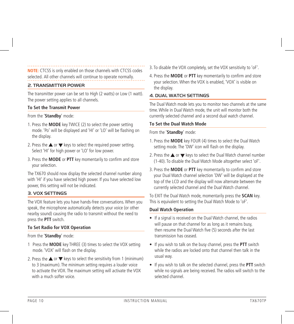 GME TX670TP User Manual | Page 10 / 16