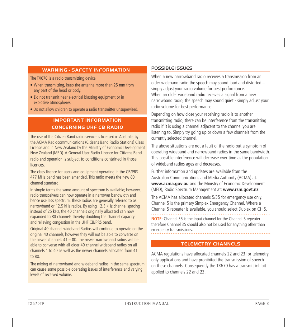 GME TX670TP User Manual | Page 3 / 16