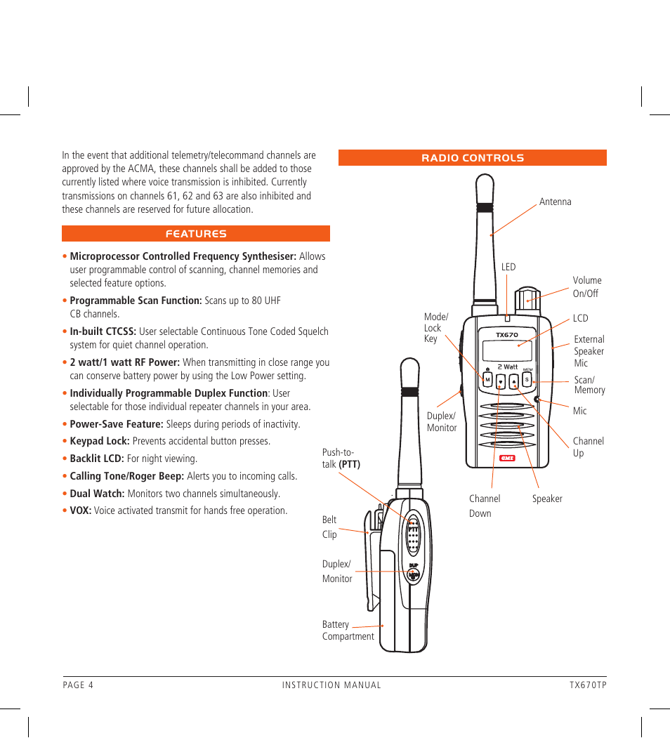 GME TX670TP User Manual | Page 4 / 16
