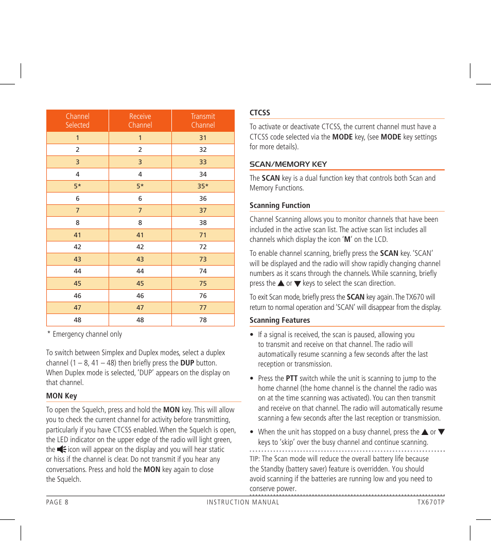 GME TX670TP User Manual | Page 8 / 16