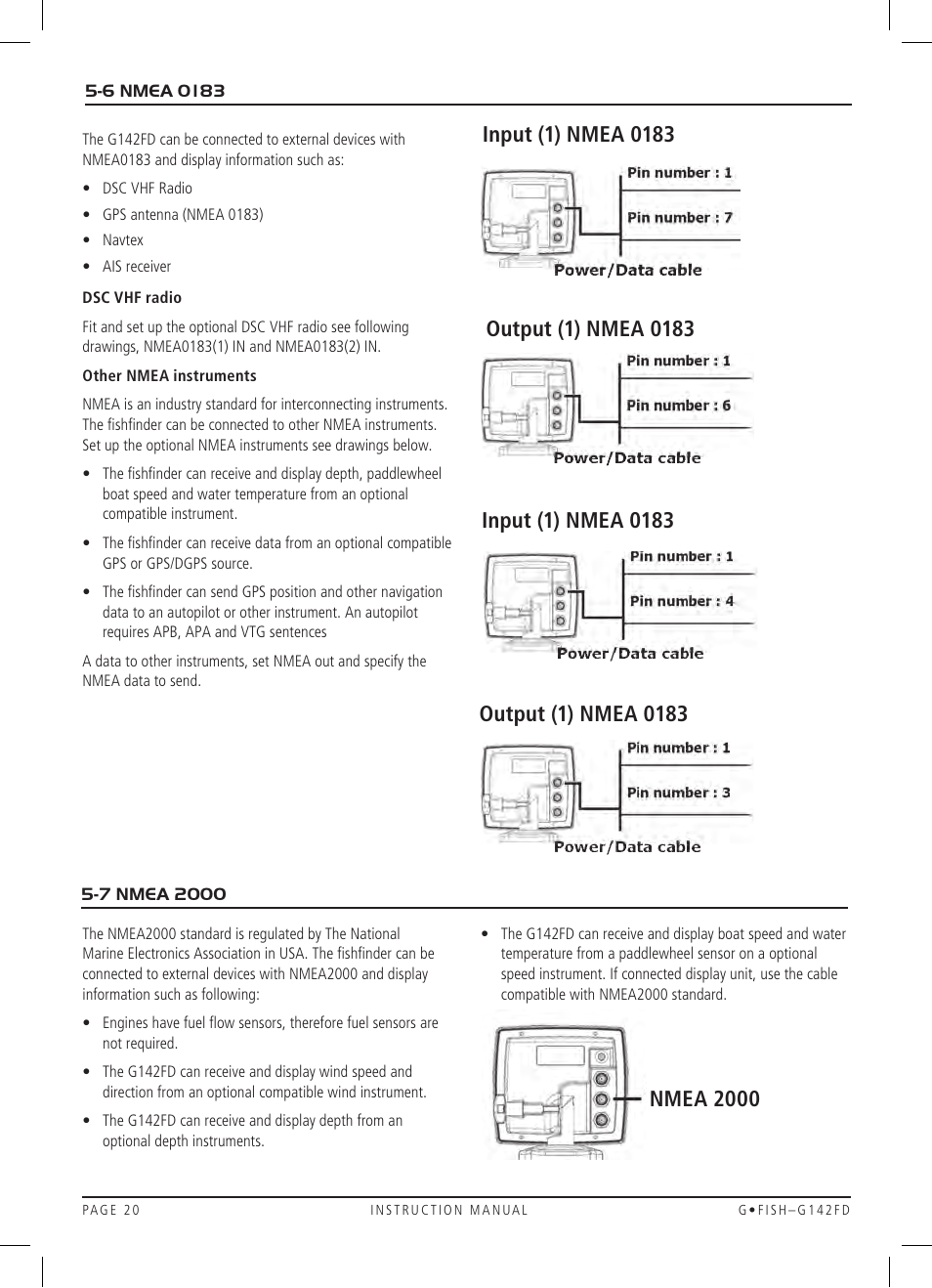 Nmea 2000 | GME G142FD User Manual | Page 20 / 25