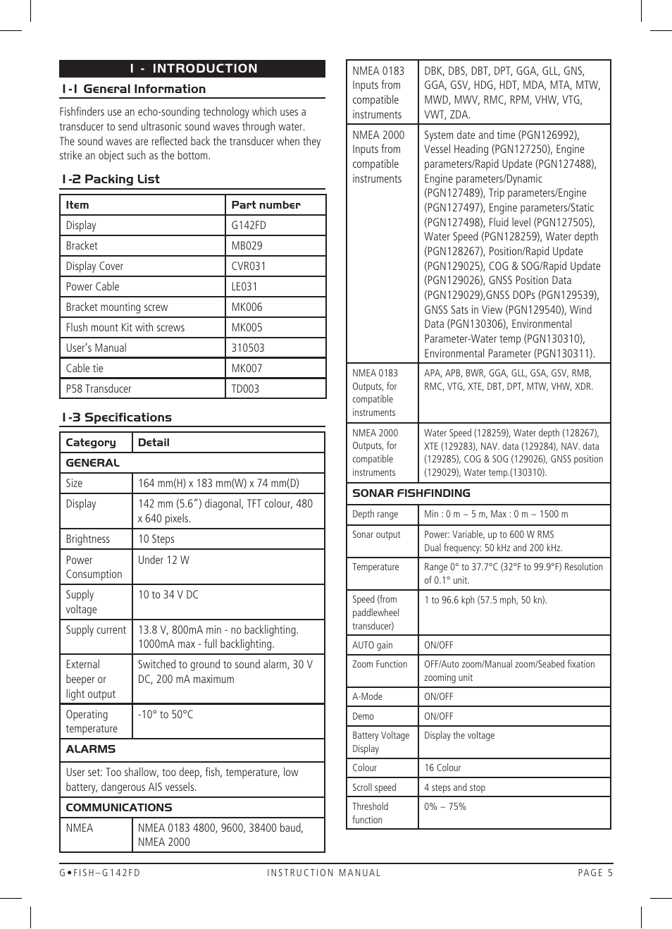 GME G142FD User Manual | Page 5 / 25
