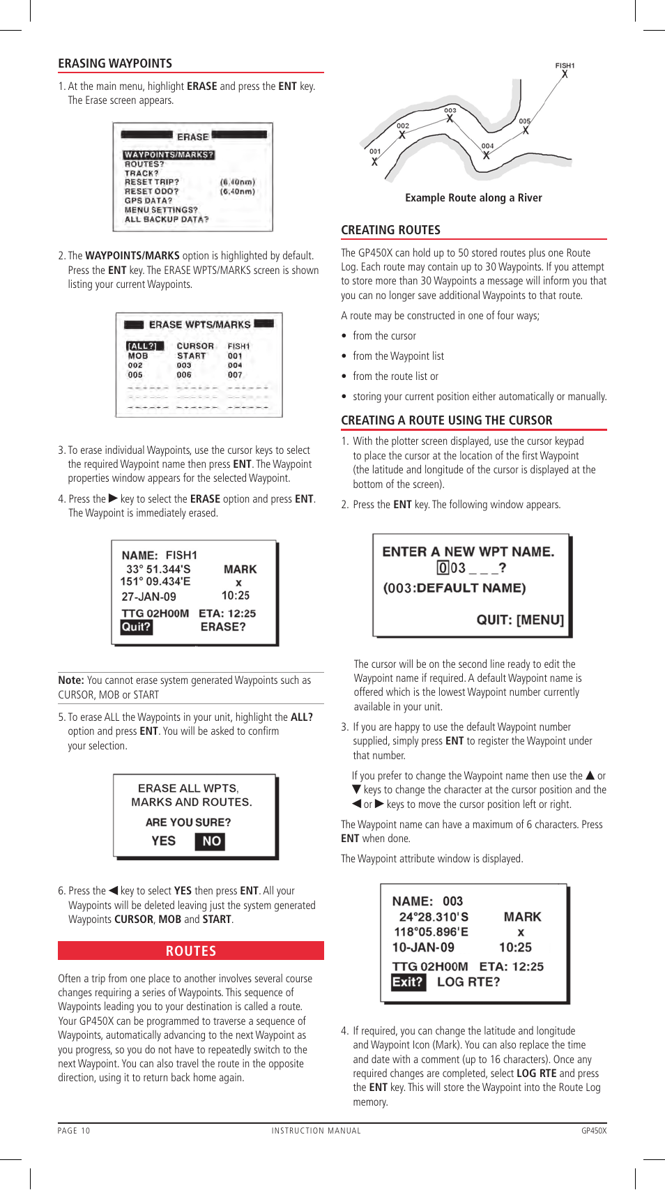 Routes | GME GP450XB User Manual | Page 10 / 32