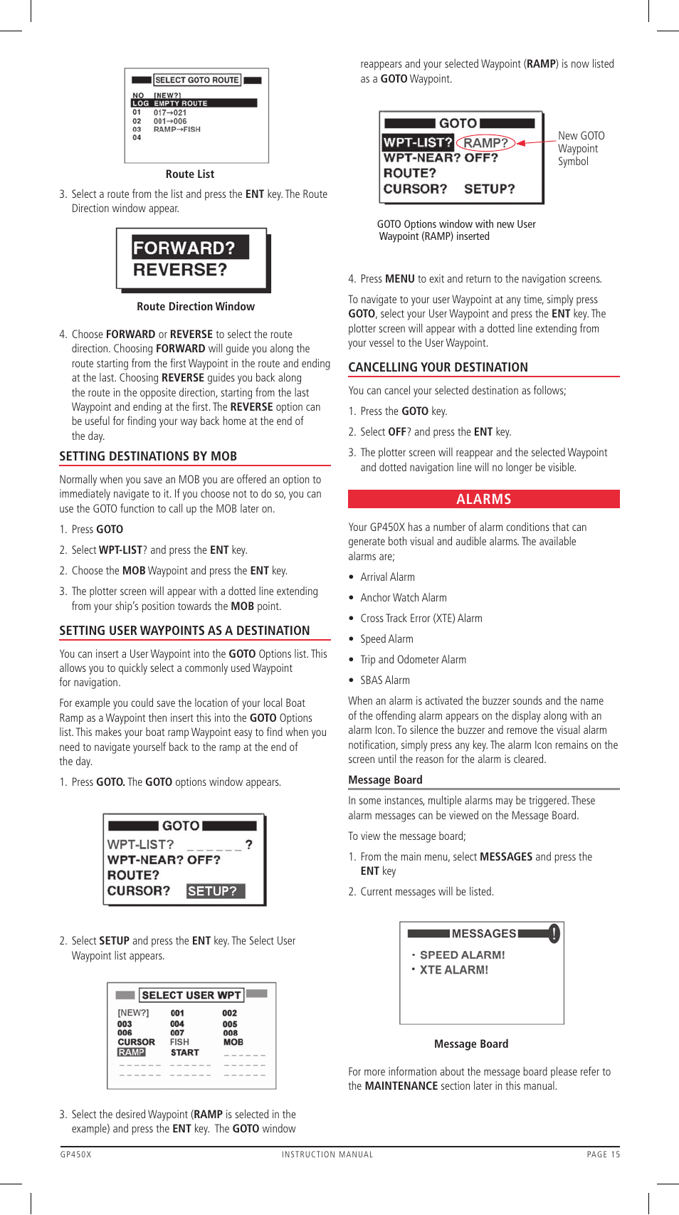 Alarms | GME GP450XB User Manual | Page 15 / 32