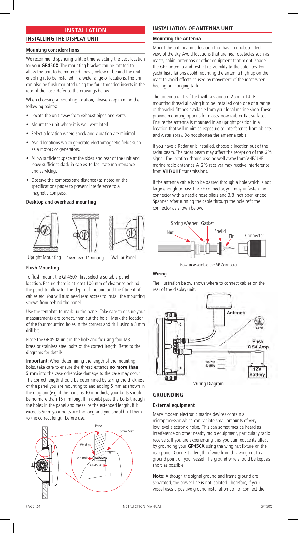 Installation | GME GP450XB User Manual | Page 24 / 32