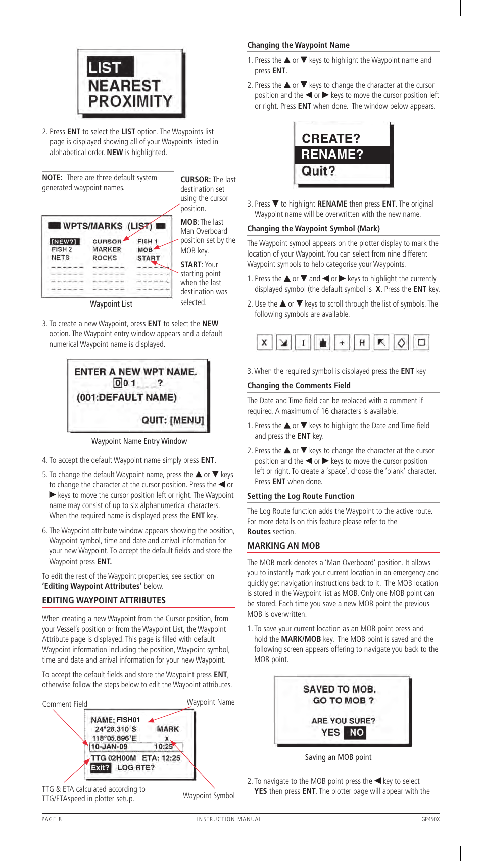 Create? rename | GME GP450XB User Manual | Page 8 / 32