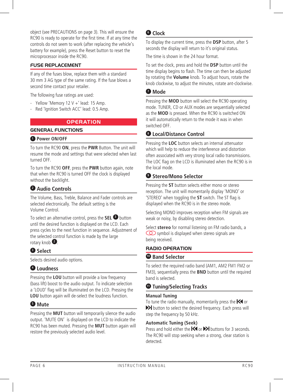 GME RC90 User Manual | Page 6 / 12