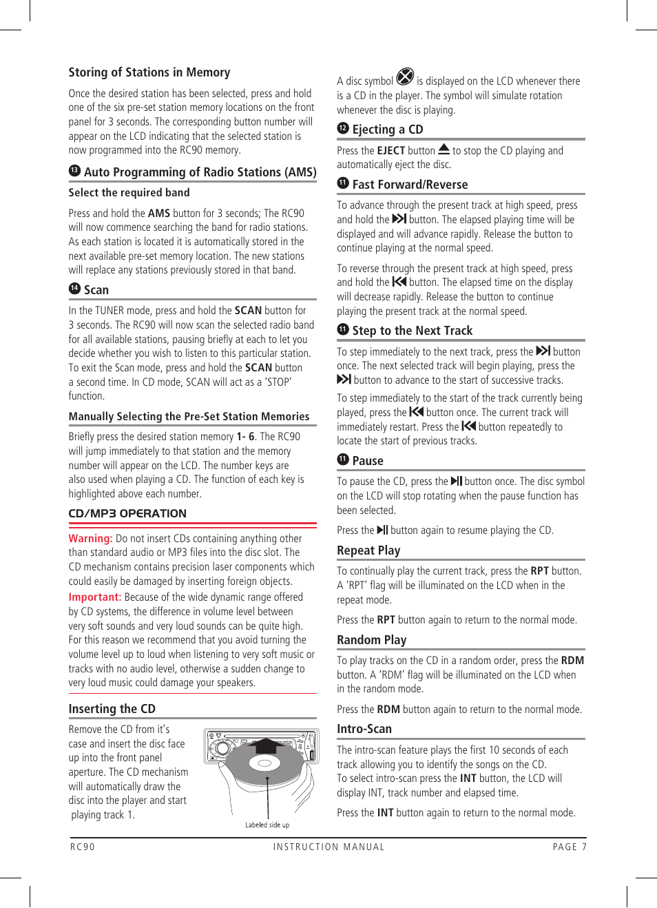 GME RC90 User Manual | Page 7 / 12