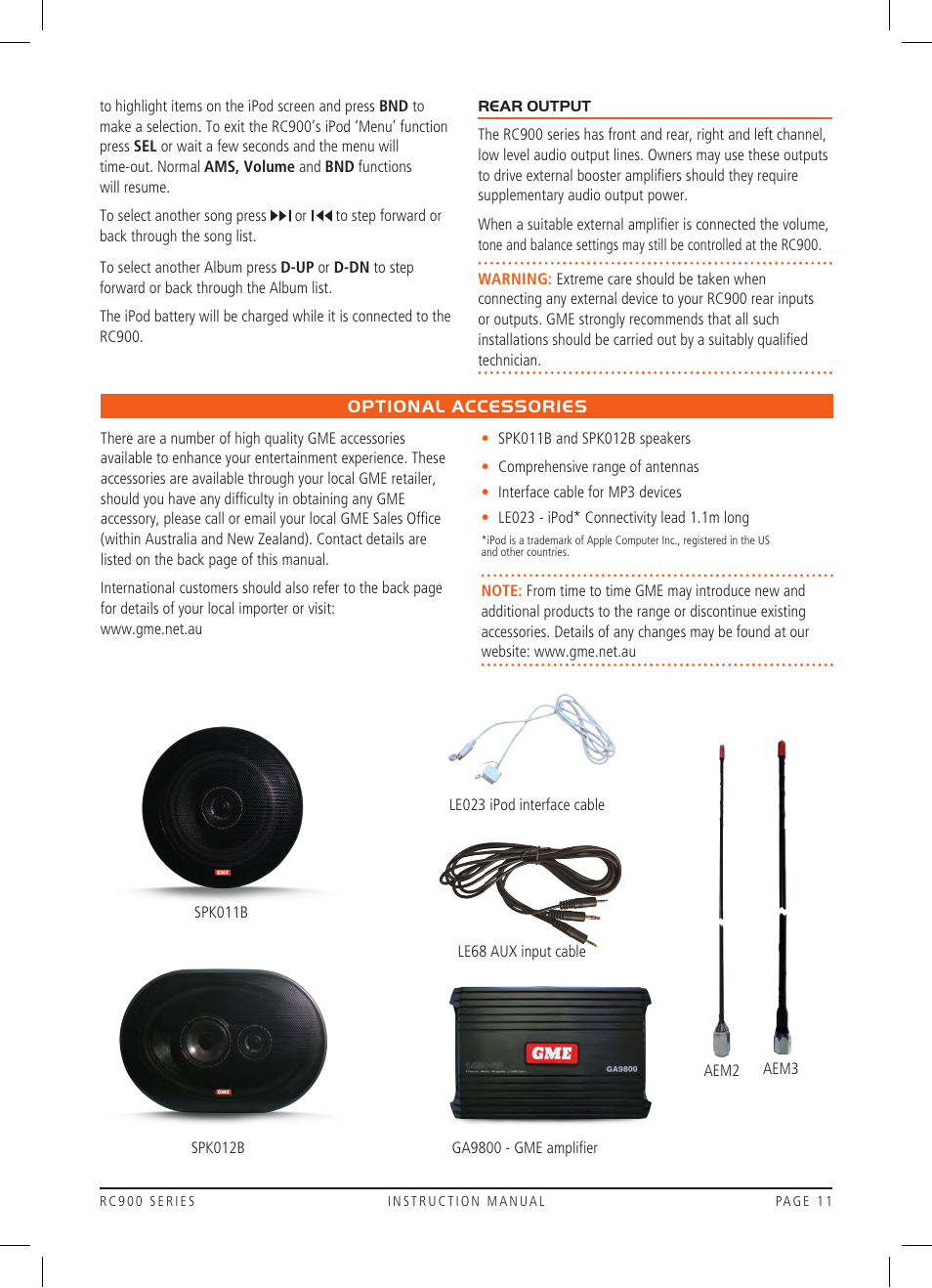 GME RC900 User Manual | Page 11 / 16