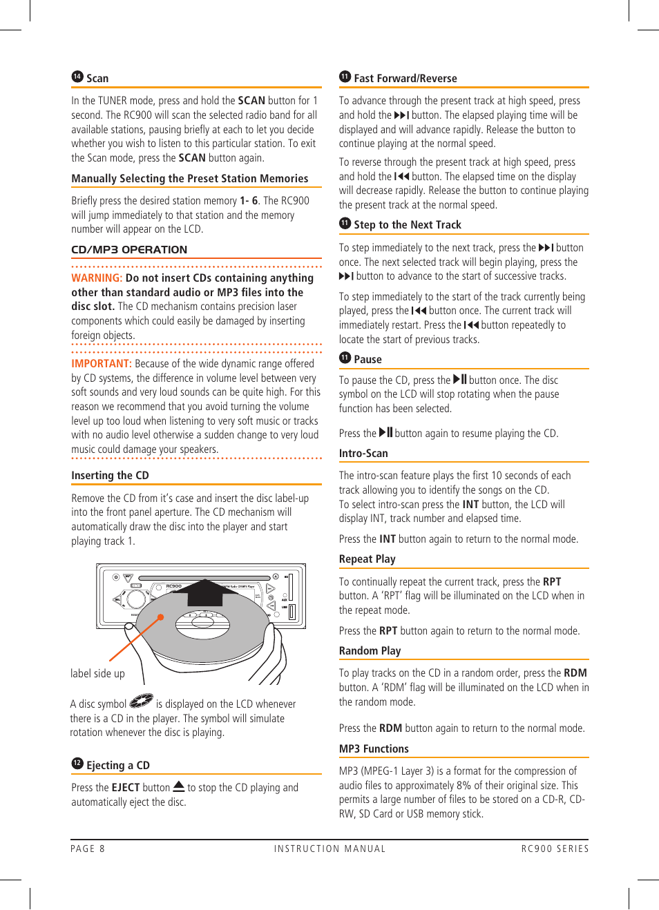 GME RC900 User Manual | Page 8 / 16