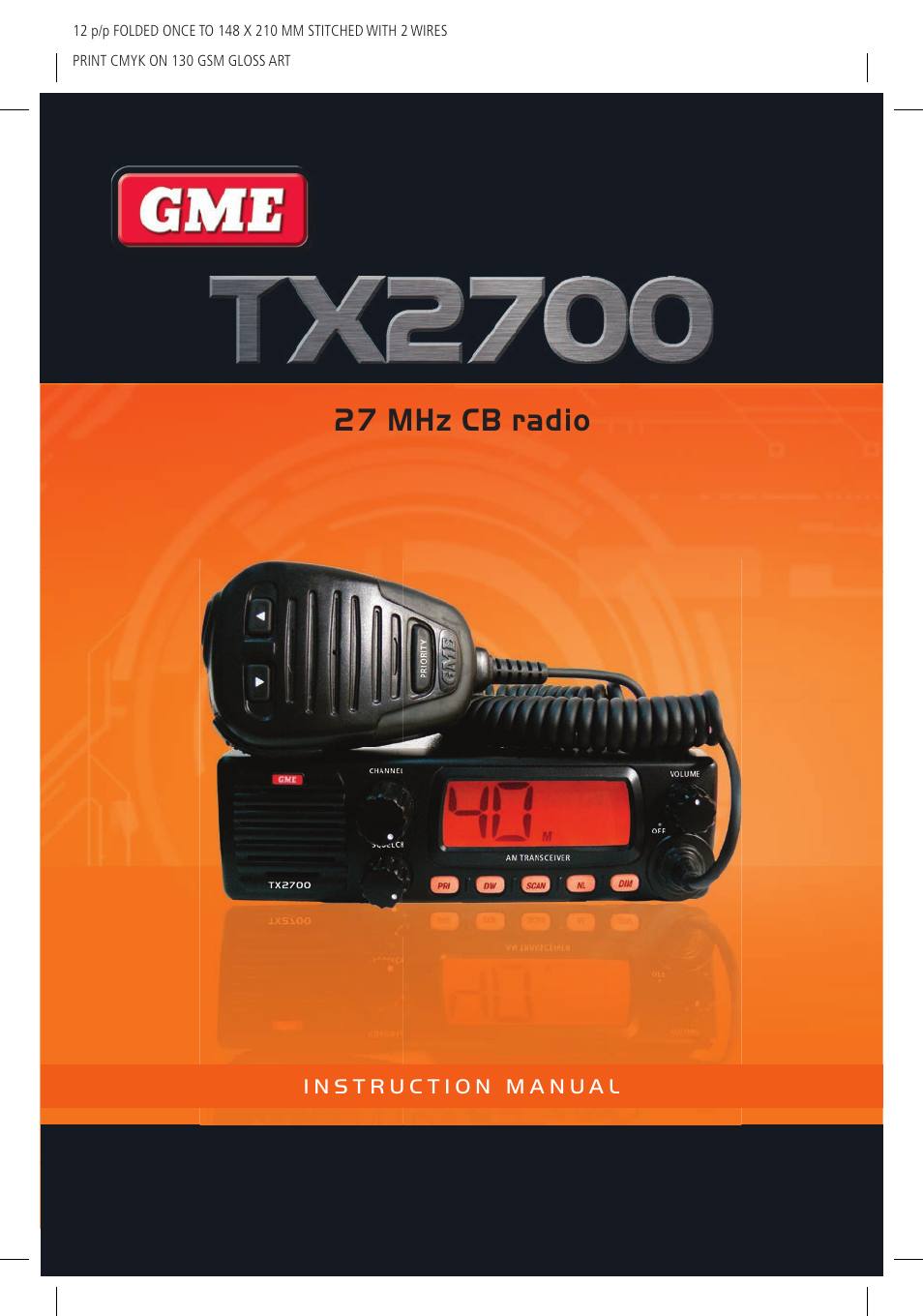 GME TX2700 User Manual | 12 pages