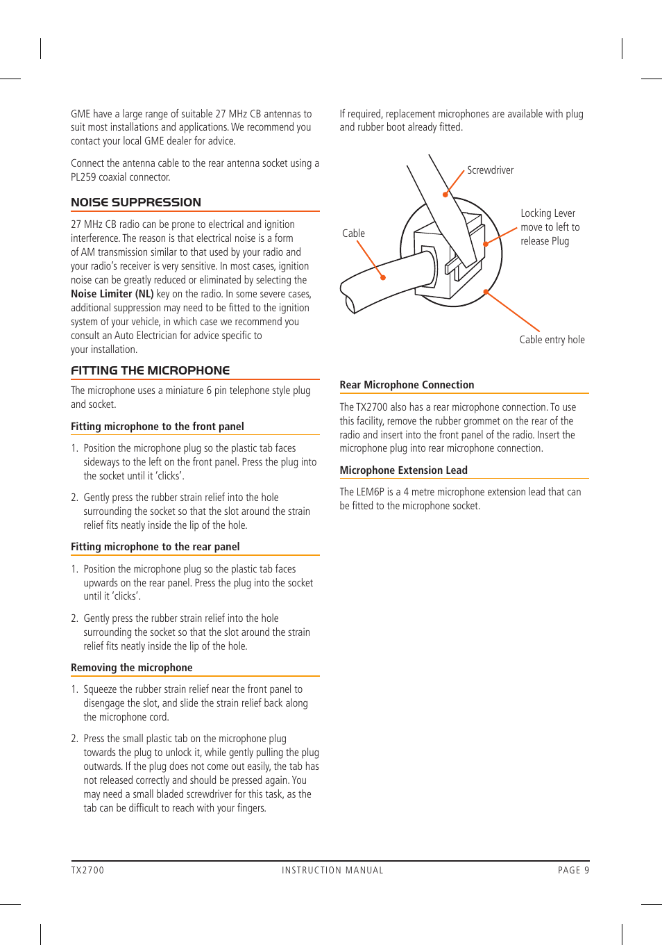 GME TX2700 User Manual | Page 9 / 12