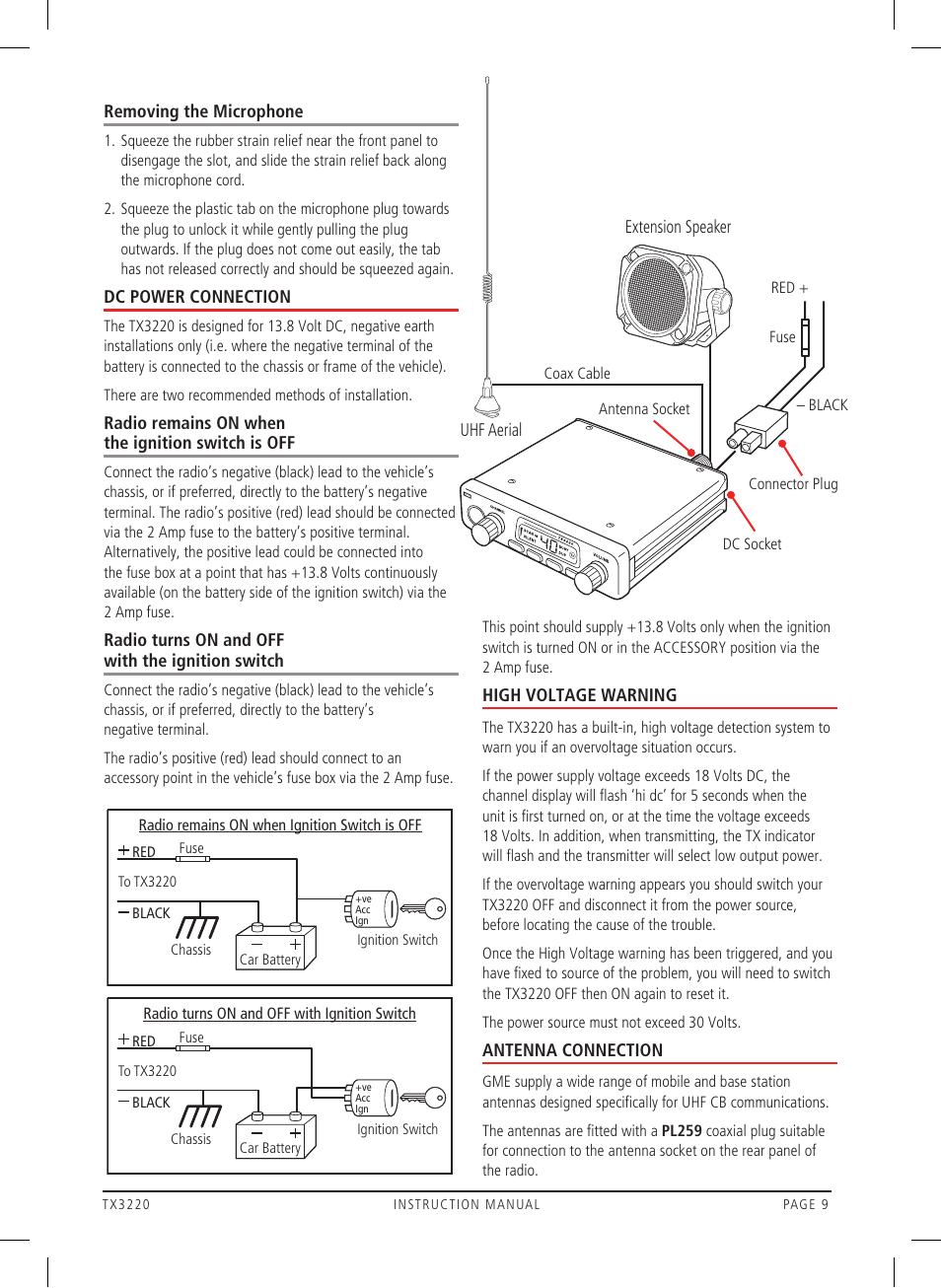 GME TX3220 User Manual | Page 9 / 12