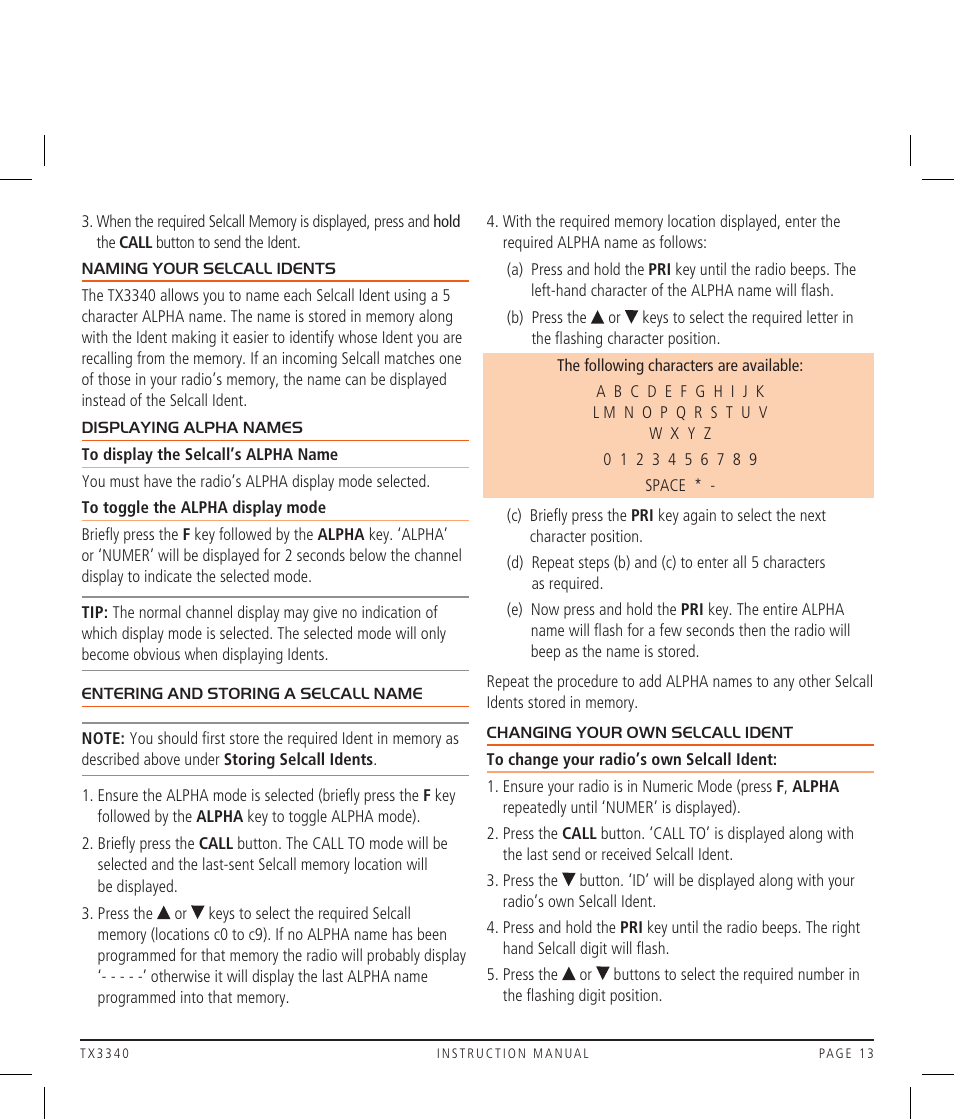 GME TX3340 User Manual | Page 13 / 28