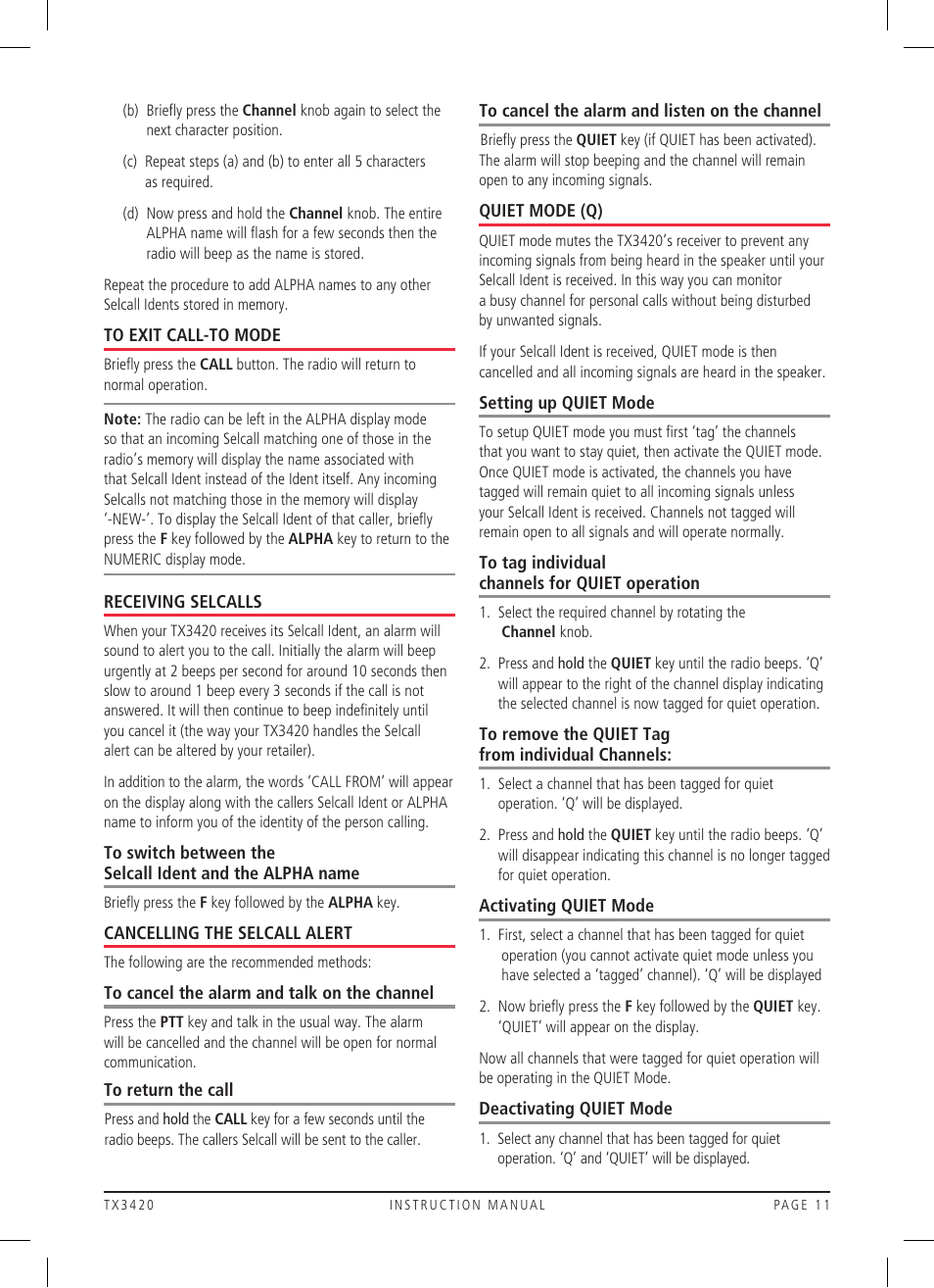 GME TX3420 User Manual | Page 11 / 24