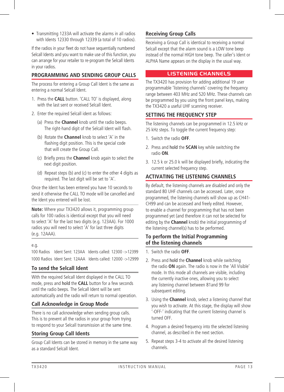 GME TX3420 User Manual | Page 13 / 24