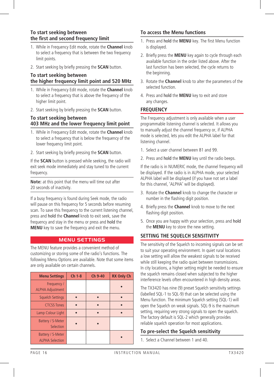 GME TX3420 User Manual | Page 16 / 24