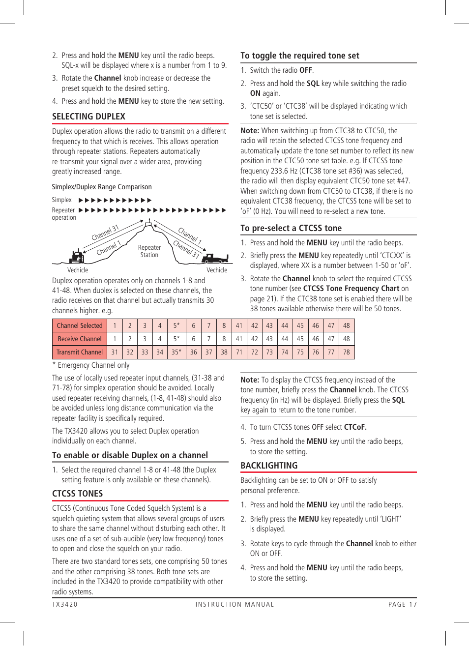 GME TX3420 User Manual | Page 17 / 24