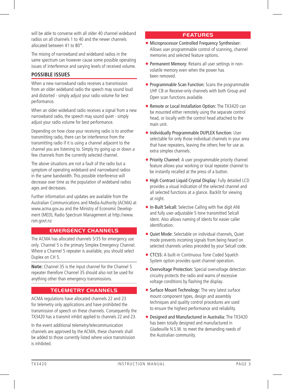 GME TX3420 User Manual | Page 3 / 24