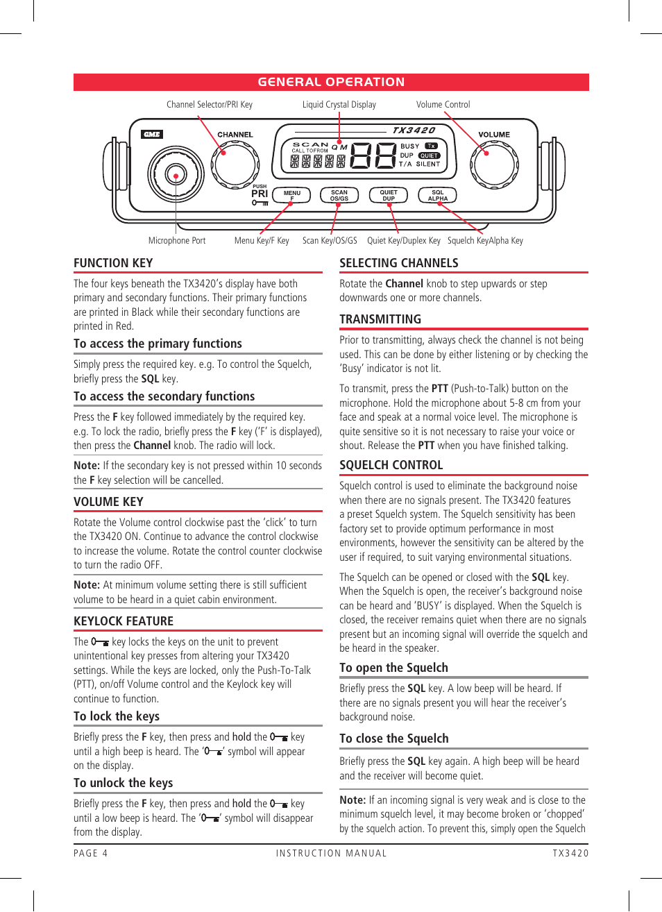 GME TX3420 User Manual | Page 4 / 24