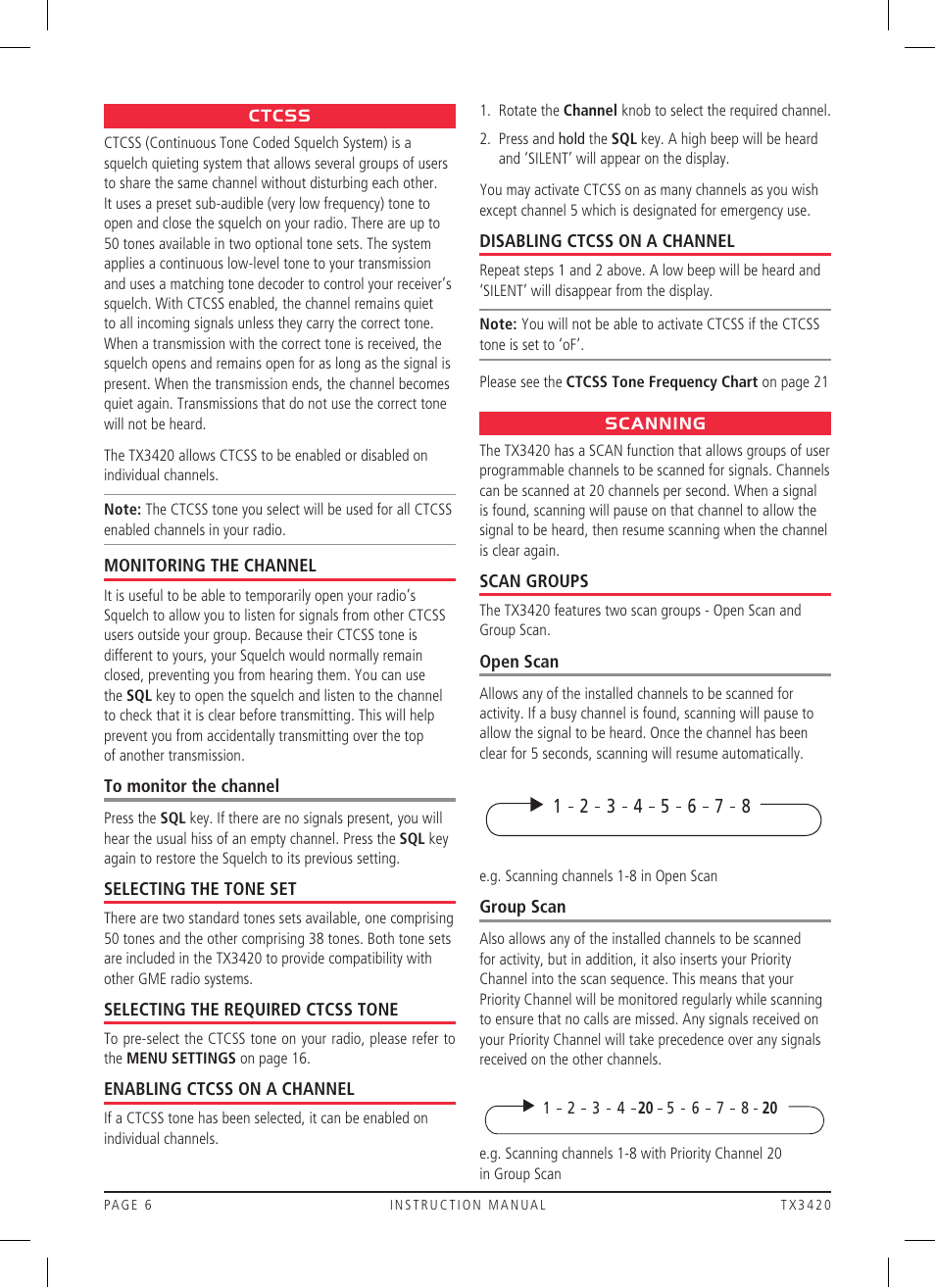 GME TX3420 User Manual | Page 6 / 24