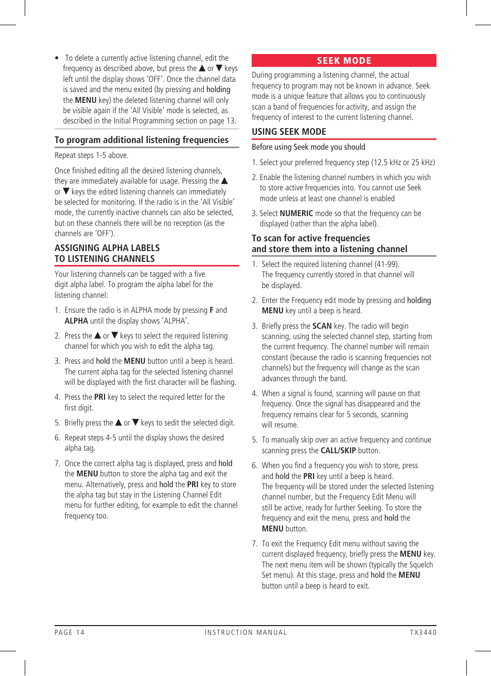 GME TX3440 User Manual | Page 14 / 24