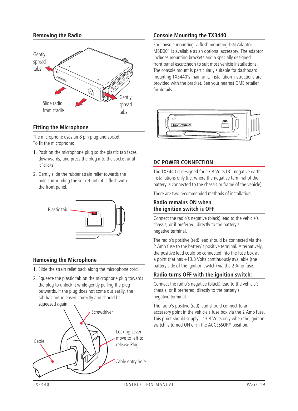 GME TX3440 User Manual | Page 19 / 24