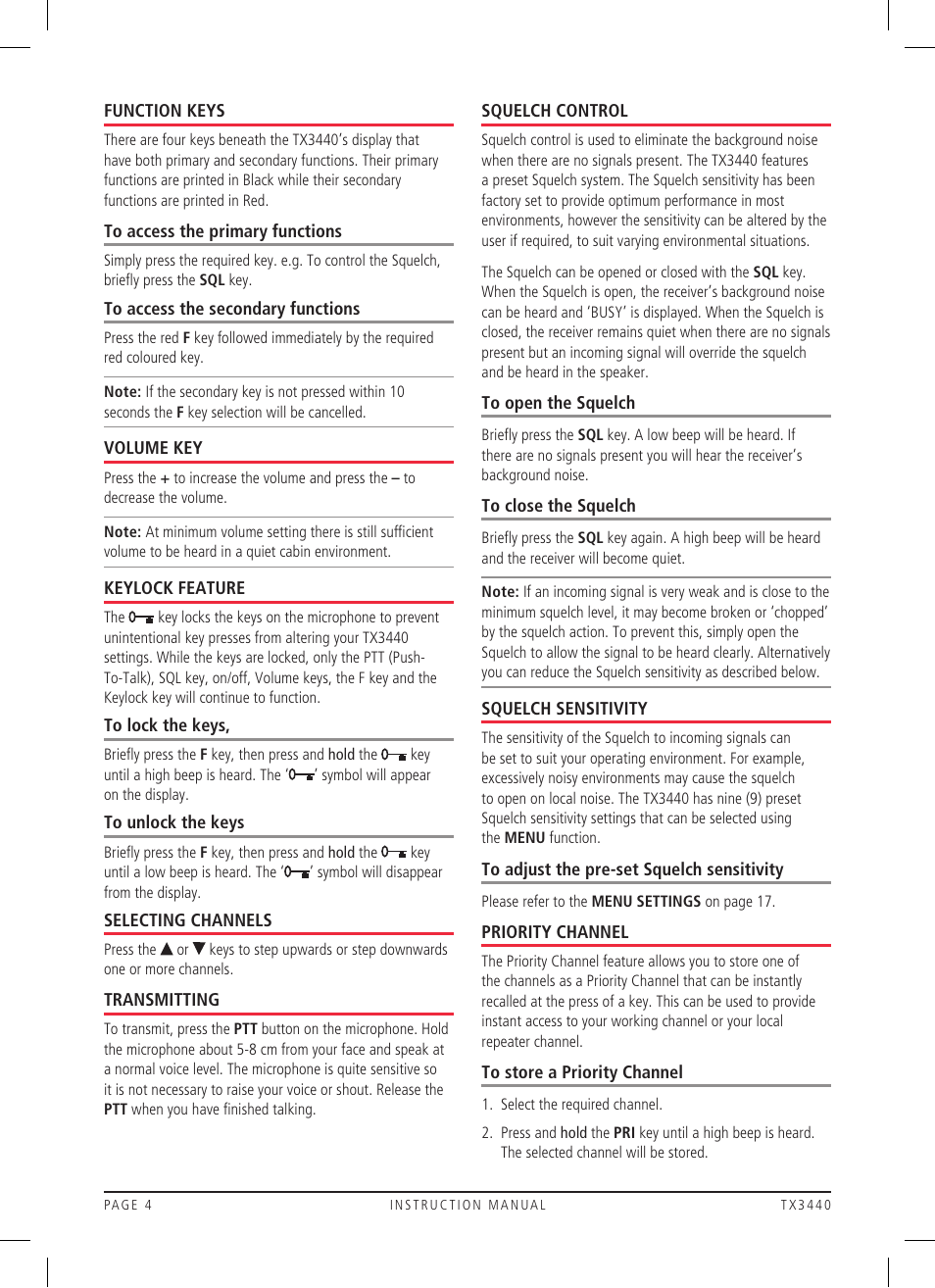 GME TX3440 User Manual | Page 4 / 24