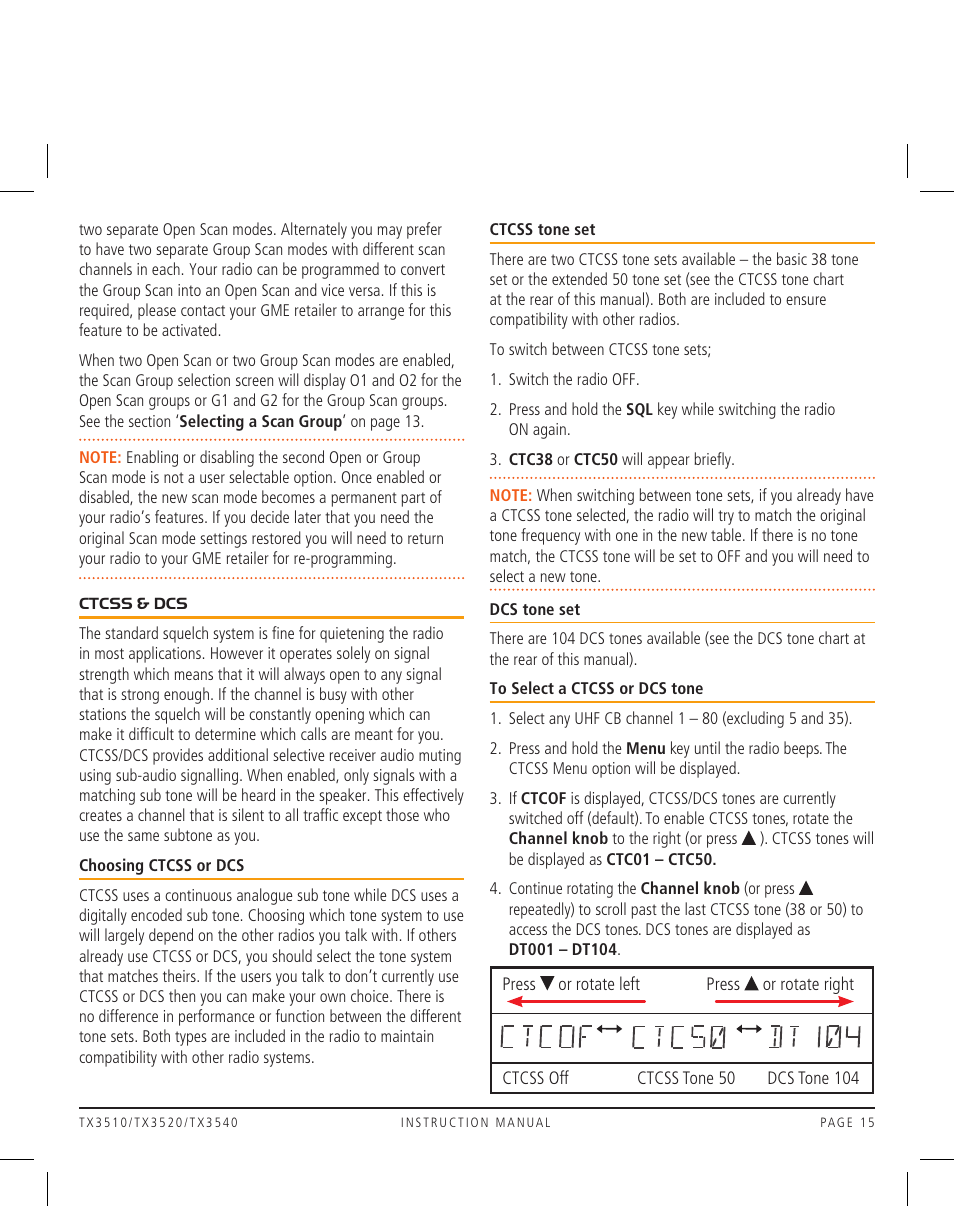 GME TX3520 User Manual | Page 15 / 36
