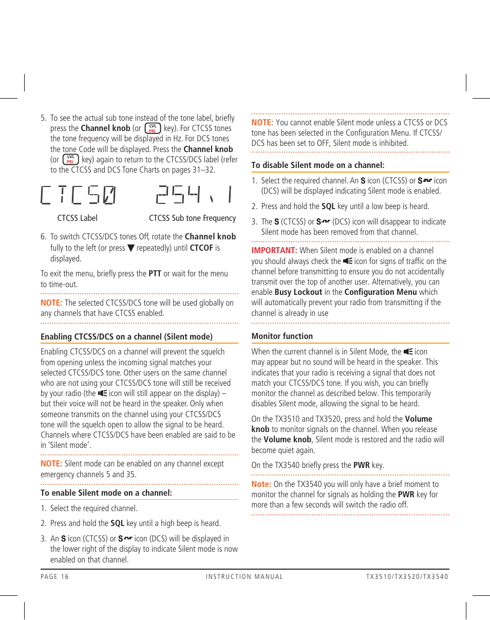 GME TX3520 User Manual | Page 16 / 36