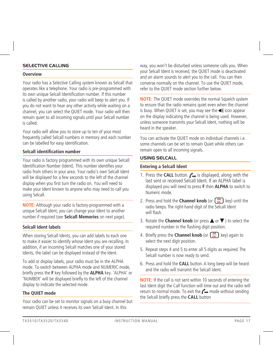 GME TX3520 User Manual | Page 17 / 36