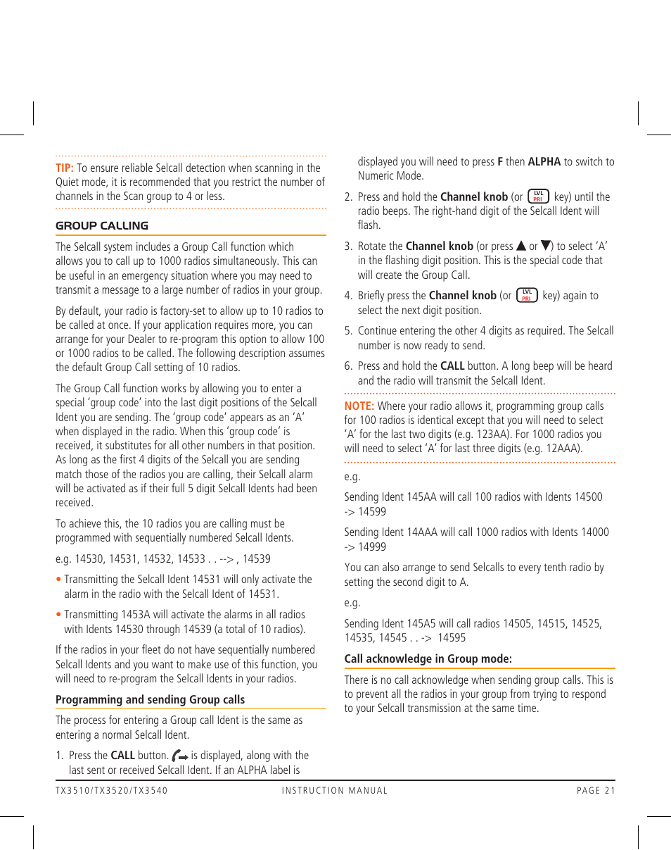 GME TX3520 User Manual | Page 21 / 36