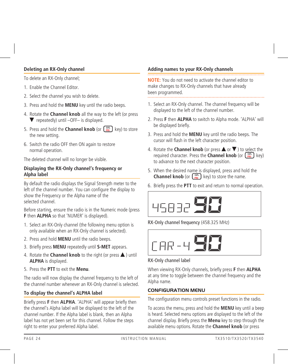 GME TX3520 User Manual | Page 24 / 36