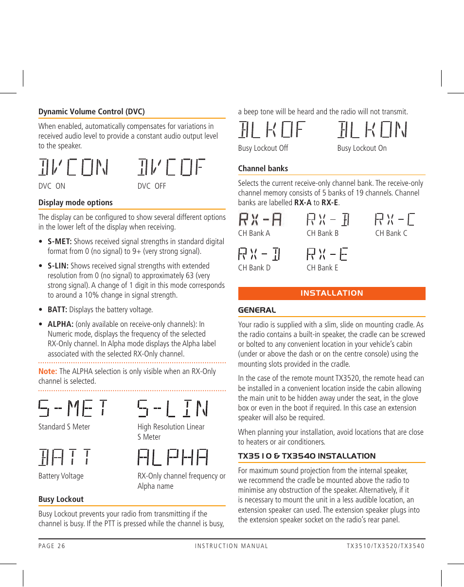 GME TX3520 User Manual | Page 26 / 36