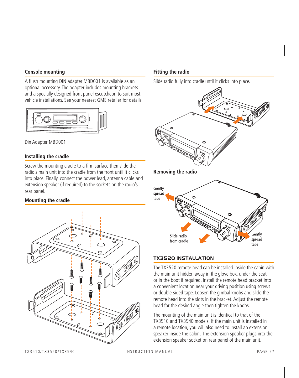 GME TX3520 User Manual | Page 27 / 36
