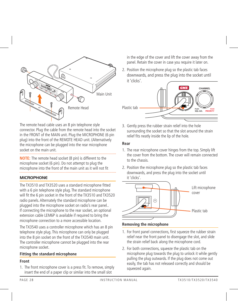 GME TX3520 User Manual | Page 28 / 36