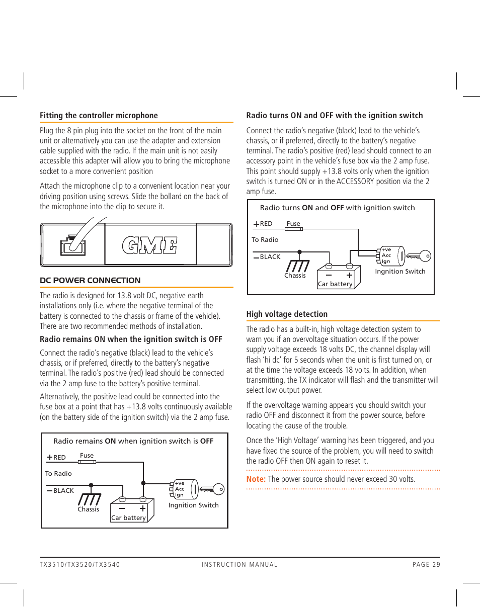 GME TX3520 User Manual | Page 29 / 36