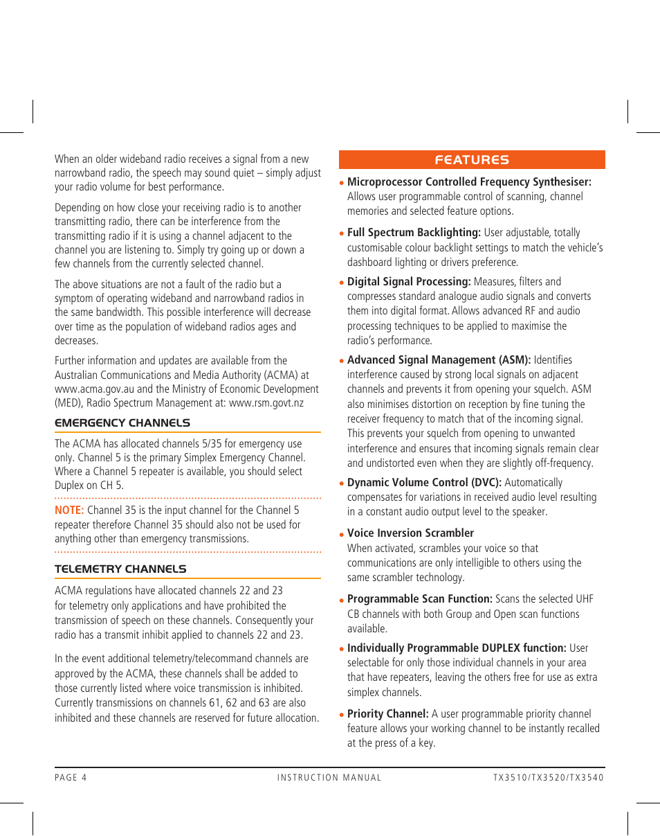 GME TX3520 User Manual | Page 4 / 36