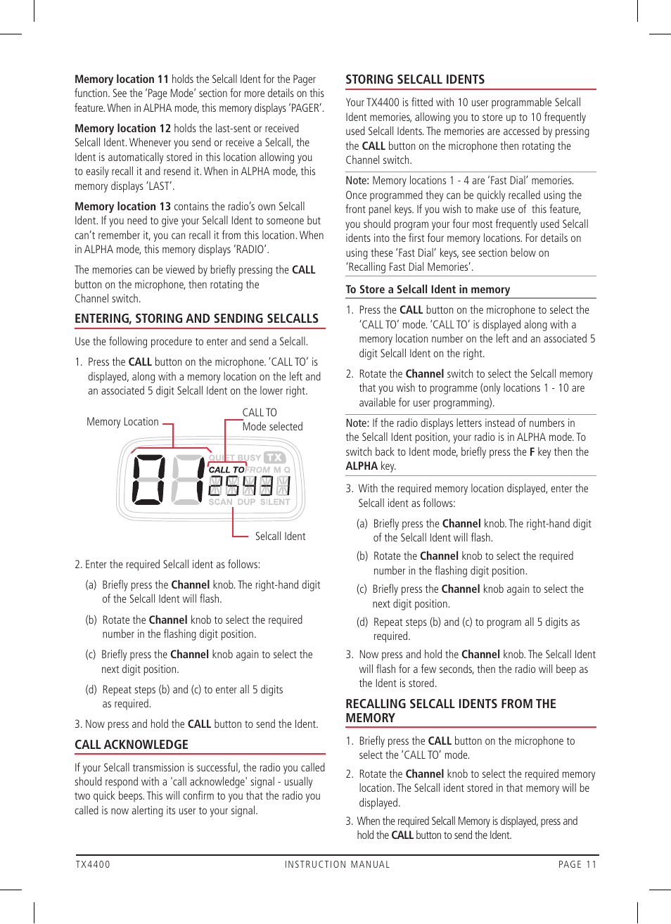 GME TX4400 User Manual | Page 11 / 24