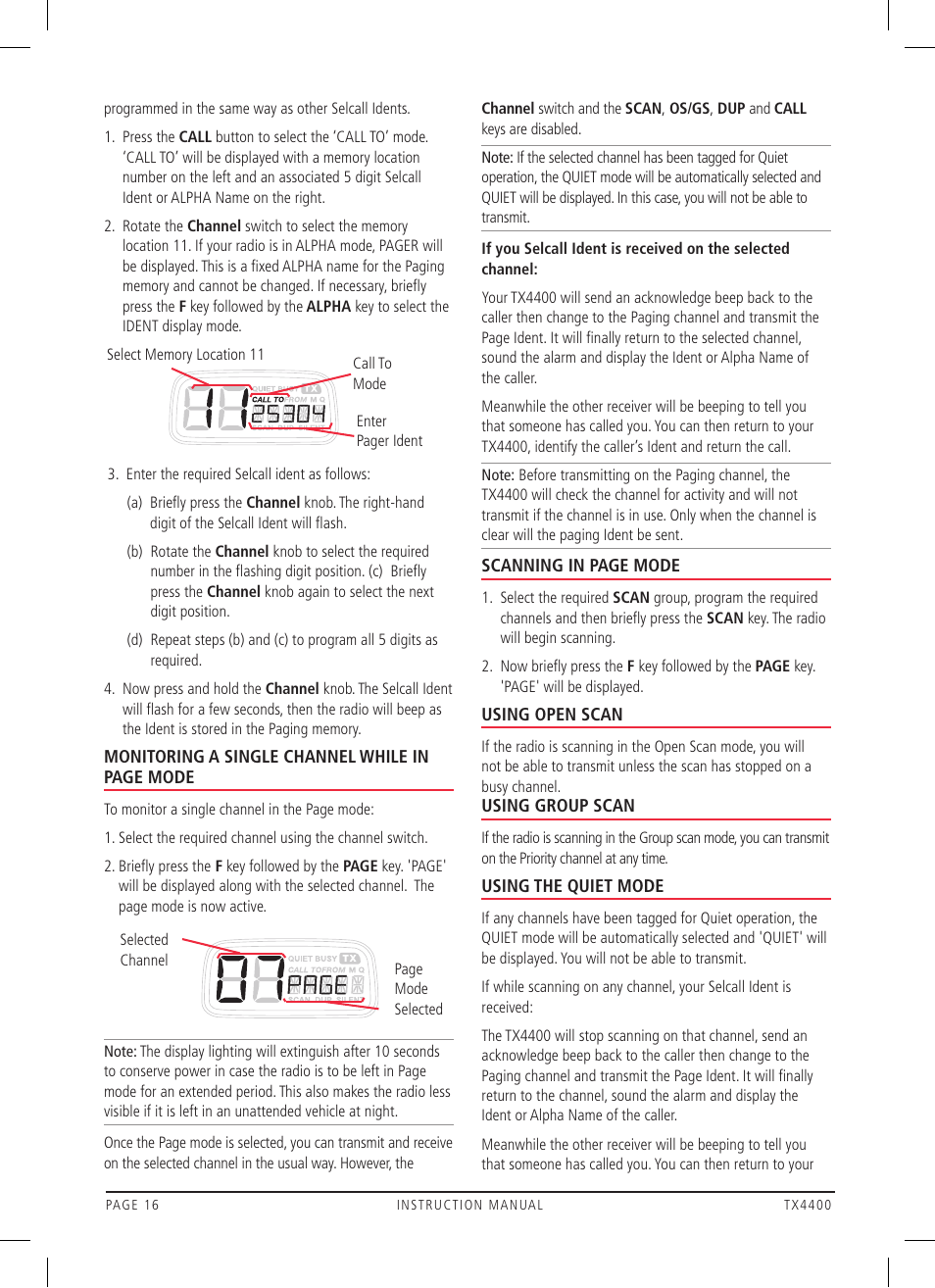 GME TX4400 User Manual | Page 16 / 24