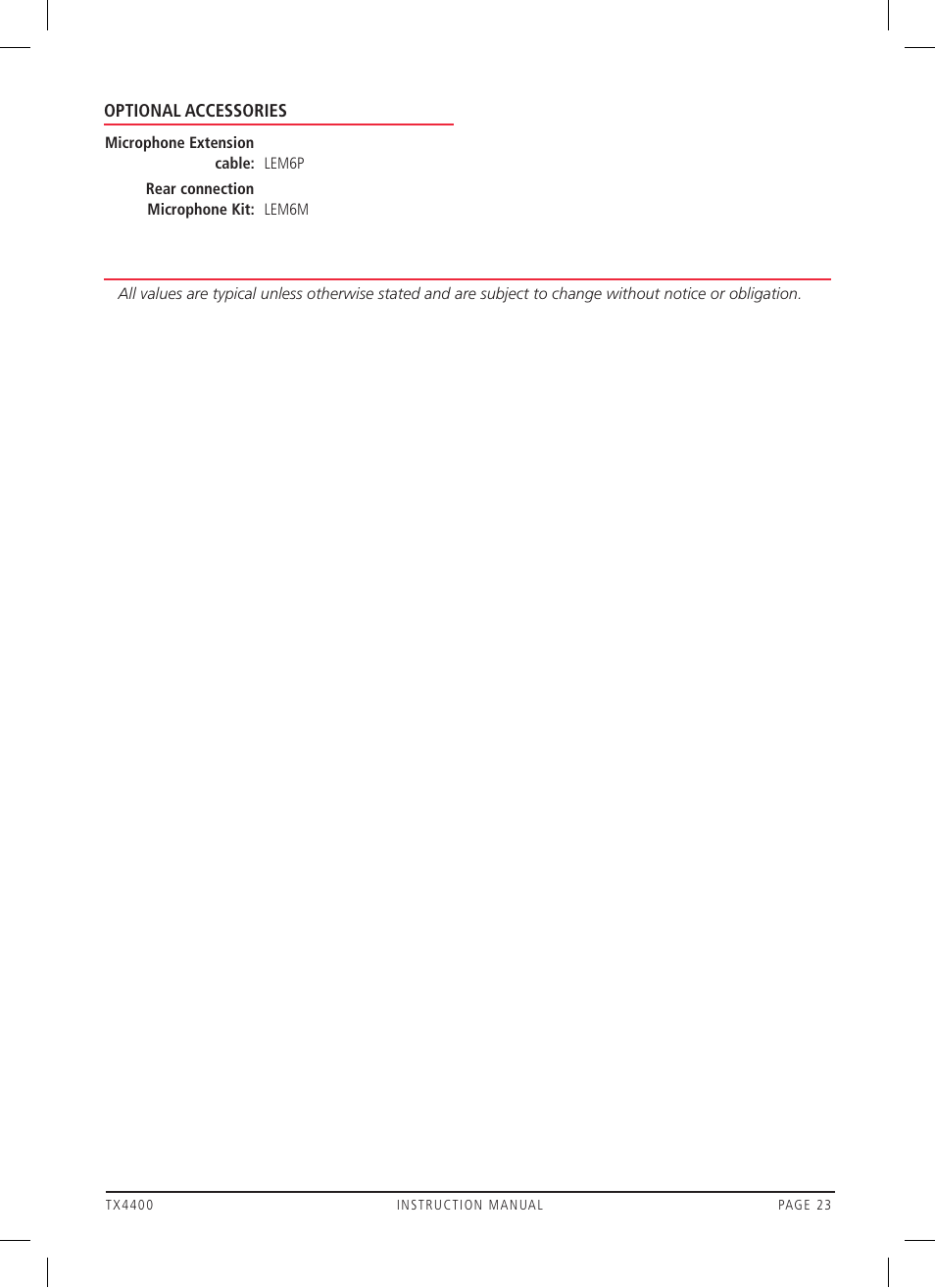 GME TX4400 User Manual | Page 23 / 24