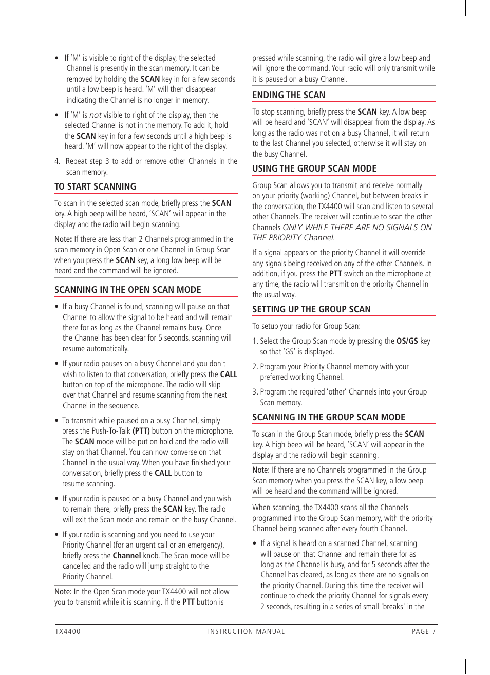GME TX4400 User Manual | Page 7 / 24