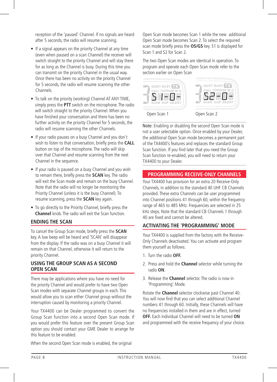 GME TX4400 User Manual | Page 8 / 24