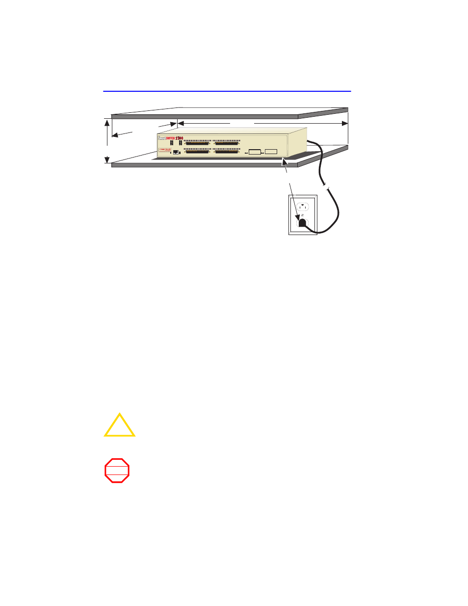 2 rackmount installation, Rackmount installation -4, Section 3.4.2 | Describes the rackmount installation, Figure 3-1 | Cabletron Systems 2H23-50R User Manual | Page 30 / 182